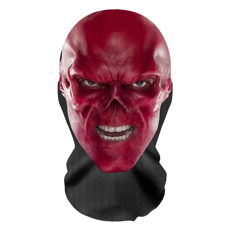 3D Spoof Face Simulation Headgear-Red Skull