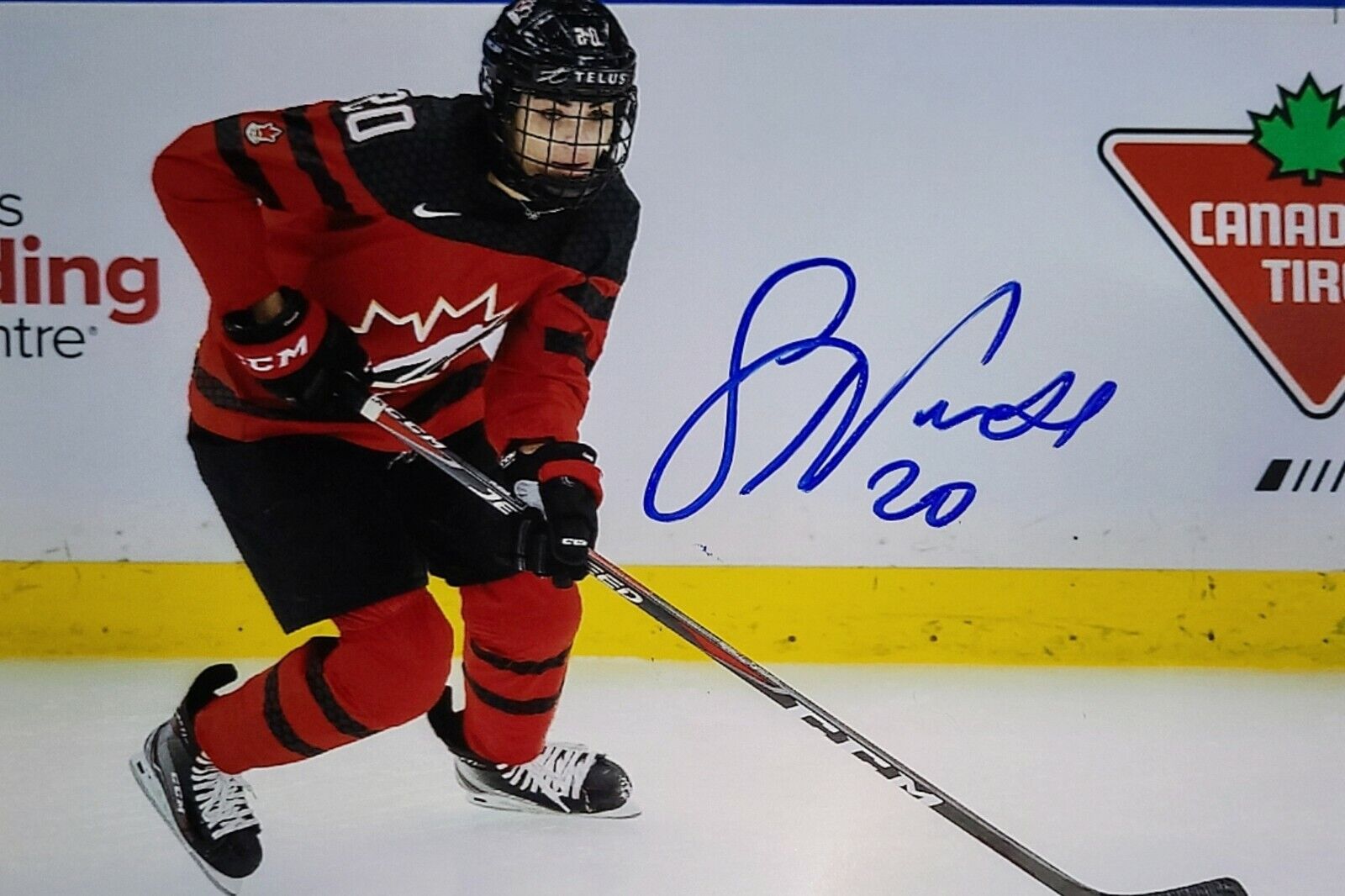 Sarah Nurse Hand Signed Autograph Photo Poster painting Women's Hockey Team Canada