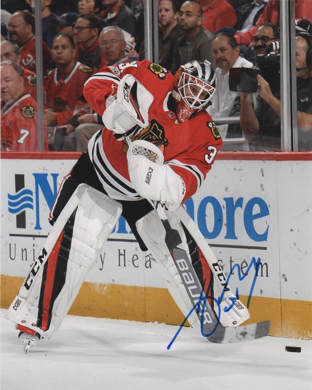 Chicago Blackhawks Anton Forsberg Signed Autographed 8x10 Photo Poster painting COA A