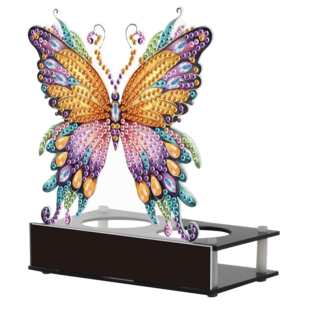 Diamond Painting Candle Holder Ornaments Aromatherapy Candle Holder (Butterfly)