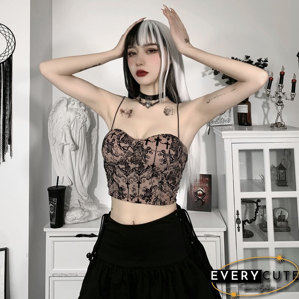 Gothic Aesthetic Bodycon Corset Tops Women Elegant Bra Build Basic Sexy Camisole