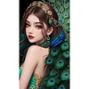 (40*70cm)Peacock Girl - Full Round Drill Diamond Painting