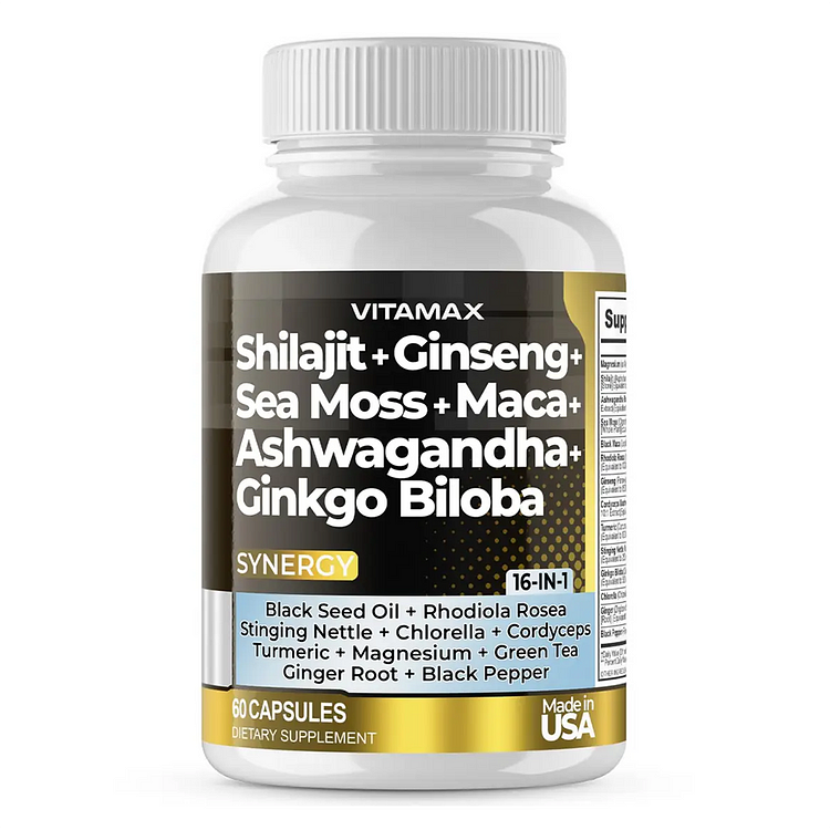 🎁[Free Shipping]Pure Himalayan Shilajit Supplement Ashwagandha Sea Moss