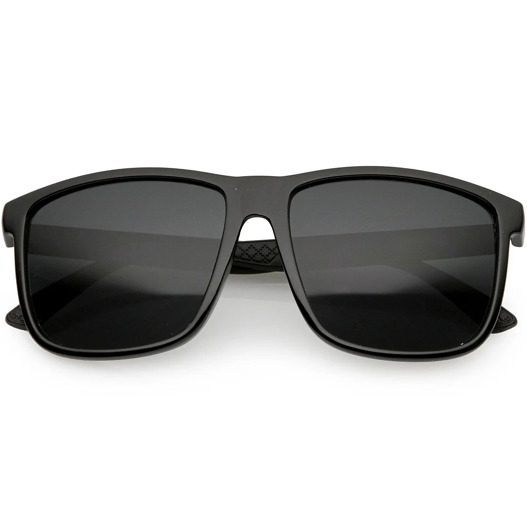 Oversize Horn Rimmed glasses Matte Arms Square Lens 58mm