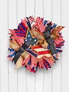4th of July Wreath Patriotic American Wreath for Independence Day & Memorial Day