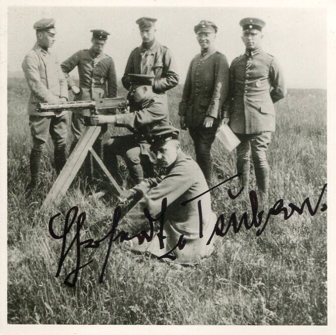 Great War Max Immelmann’s observer Lt Von Teubern signed Photo Poster painting - UACC DEALER