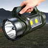 Rechargeable Solar High Power Searchlight Big Flashlight Waterproof for Outdoor