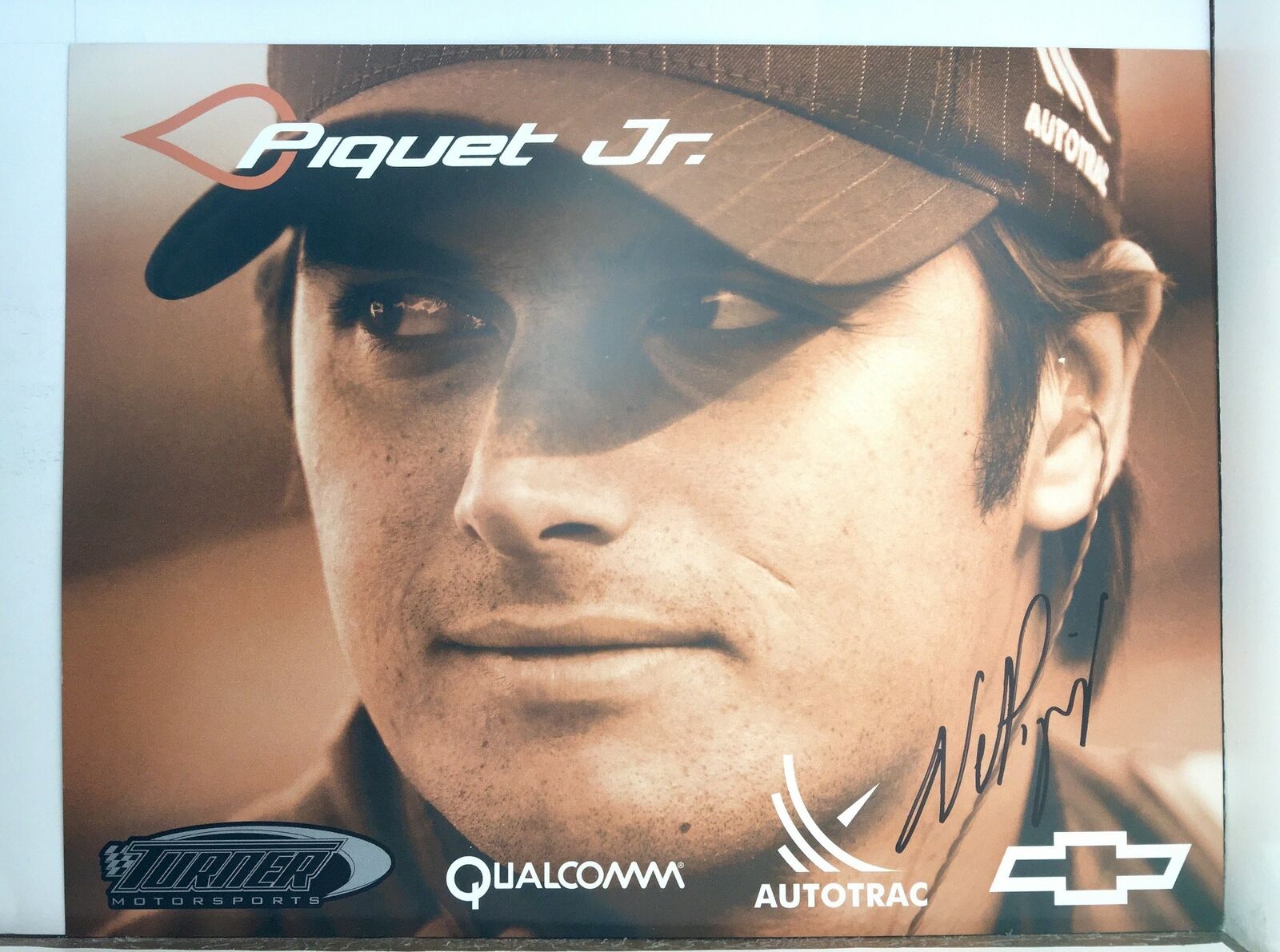 Nelson Piquet Jr. Signed 8.5x11 Photo Poster painting Promo Hero Card Postcard NASCAR  SHIP