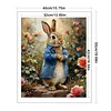 Rose Shirt Rabbit Full 18CT DIY Stamped Cross Stitch Kits for Adults Home Decor 40x50cm