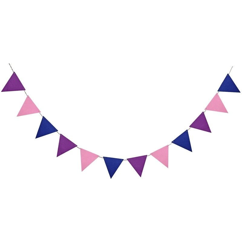 Multicolor Non-woven Pennants Bunting Banner Wedding/Valentine's day/birthday party Flags Hang Garland Decoration Supplies cheap