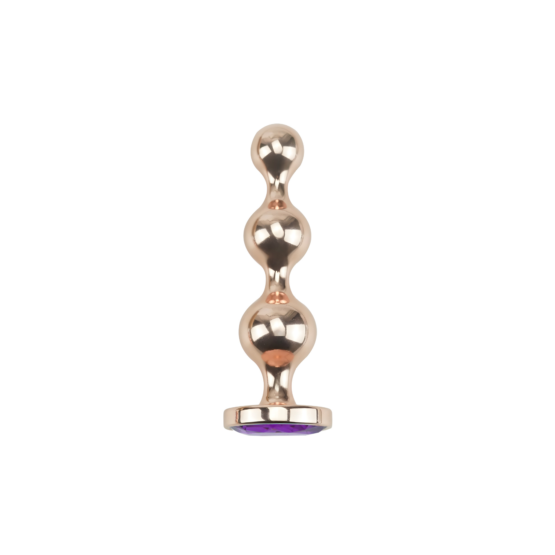 Analhub - Multi-bead Massage Butt Plug Metal Smooth Butt Plug With Luxury Jewelry Base Sex Toy（Not Set） By Rose Toy