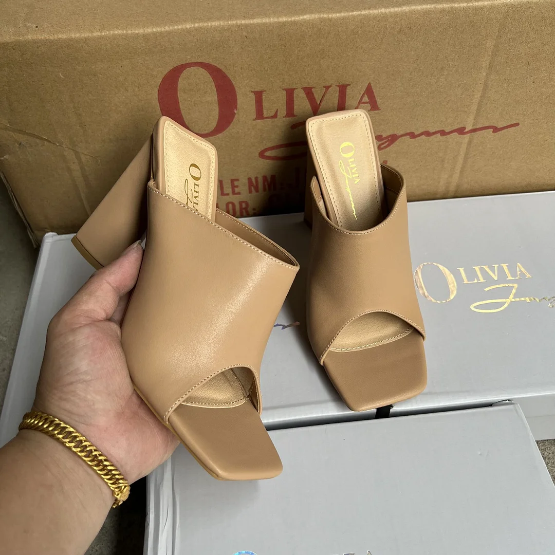 Qengg Women's Sandals Noveltie 2022 Summer Woman Mules High-heeled 11cm Peep Toe Solid Large Size Designer Shoes Women Luxury Slides