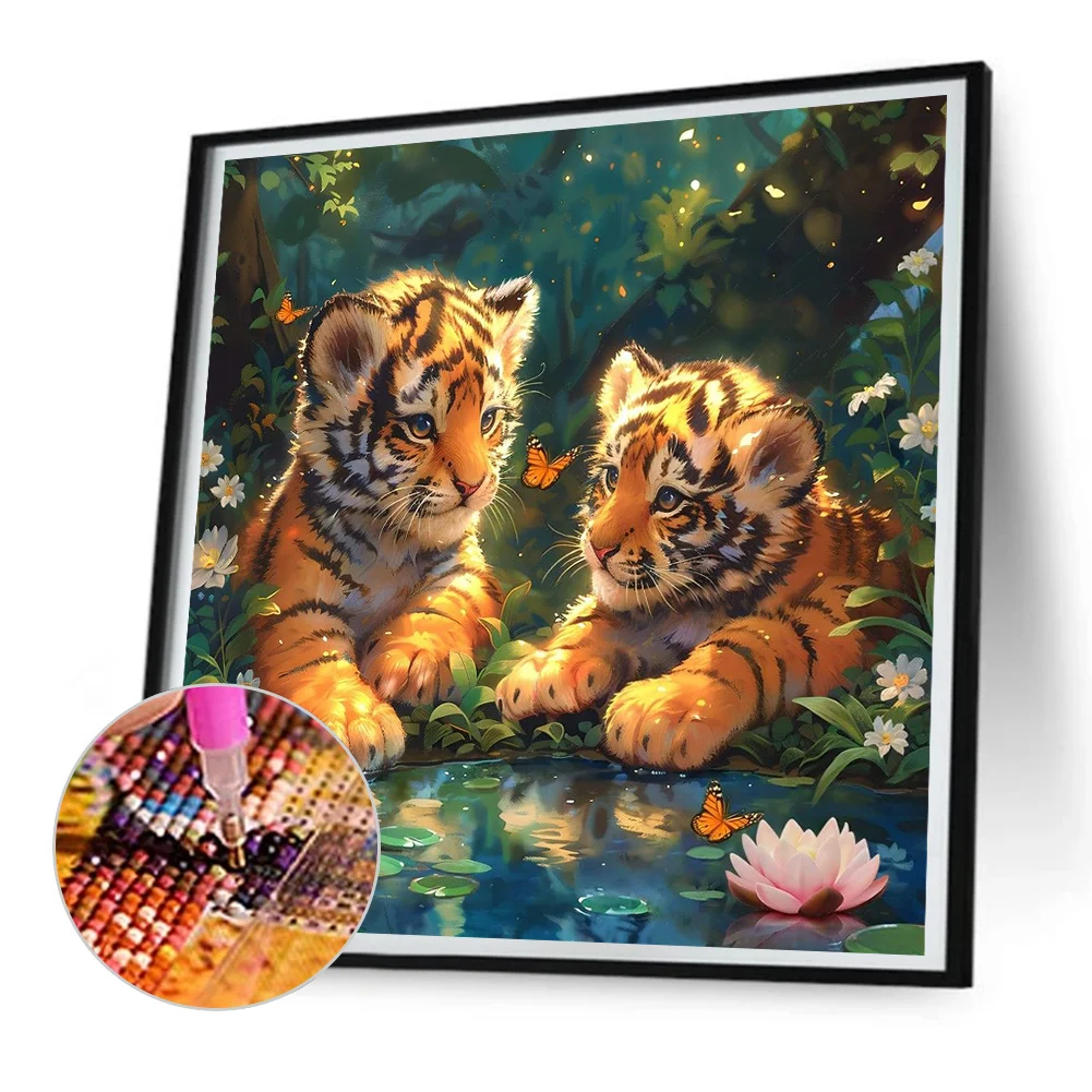 Diamond Painting - Full Round Drill - Tiger(Canvas|30*30cm)