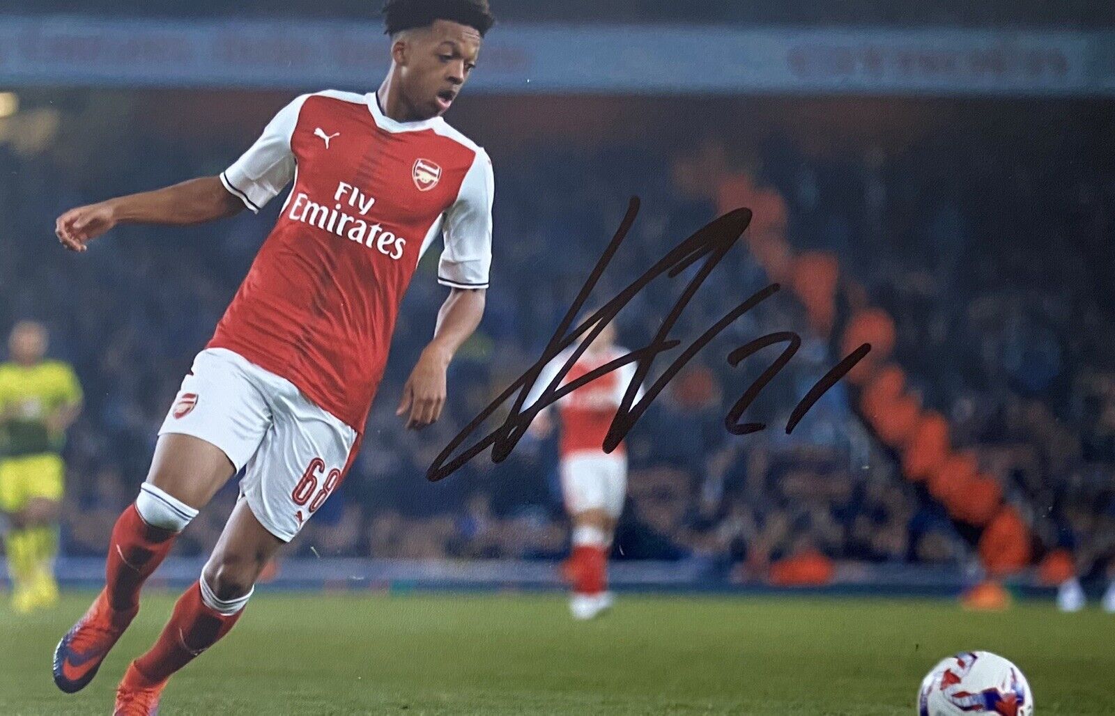 Chris Willock Genuine Hand Signed Arsenal 6X4 Photo Poster painting 2