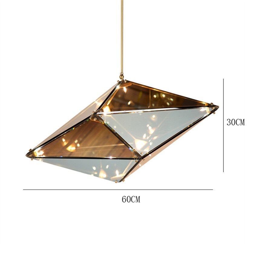 Post-modern Led Glass Pendant Lights Diamonds Home Decor Light Fixtures Pendant Lamp Restaurant Bedroom Bar Kitchen Hanging Lamp