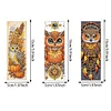3Pcs Special Shape Owl Diamond Painting Art Bookmark with Pendant for Book Lover