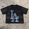 Los Angeles Character Print Mesh Jersey