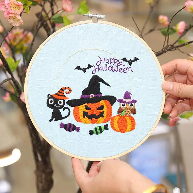 Halloween DIY Embroidery Kit For Home Decor Gift
