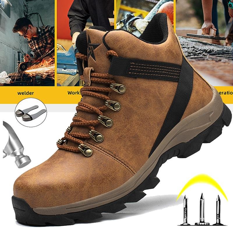 Newest Male Work Safety Steel Toe Shoes