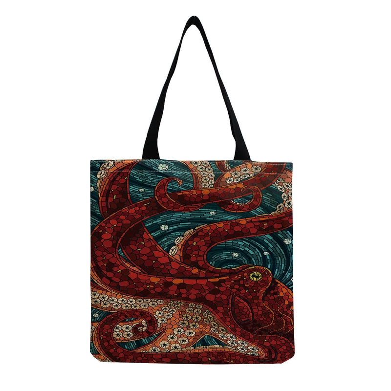 Women’s Medium Linen Animal Beach Square Open Shopping Bags