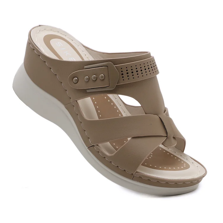  Women's Ultra Comfortable Slope Heel Orthopaedic Sandals Radinnoo.com