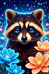 Luxury AB Velvet Diamond Painting Kit - Raccoon