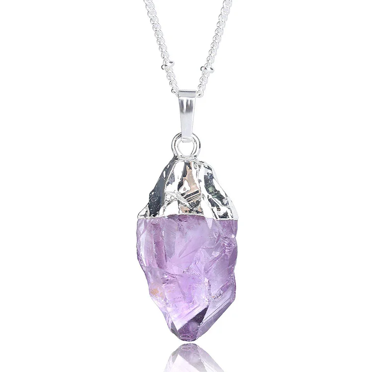 Olivenorma Amethyst Crystal Healing Necklace
