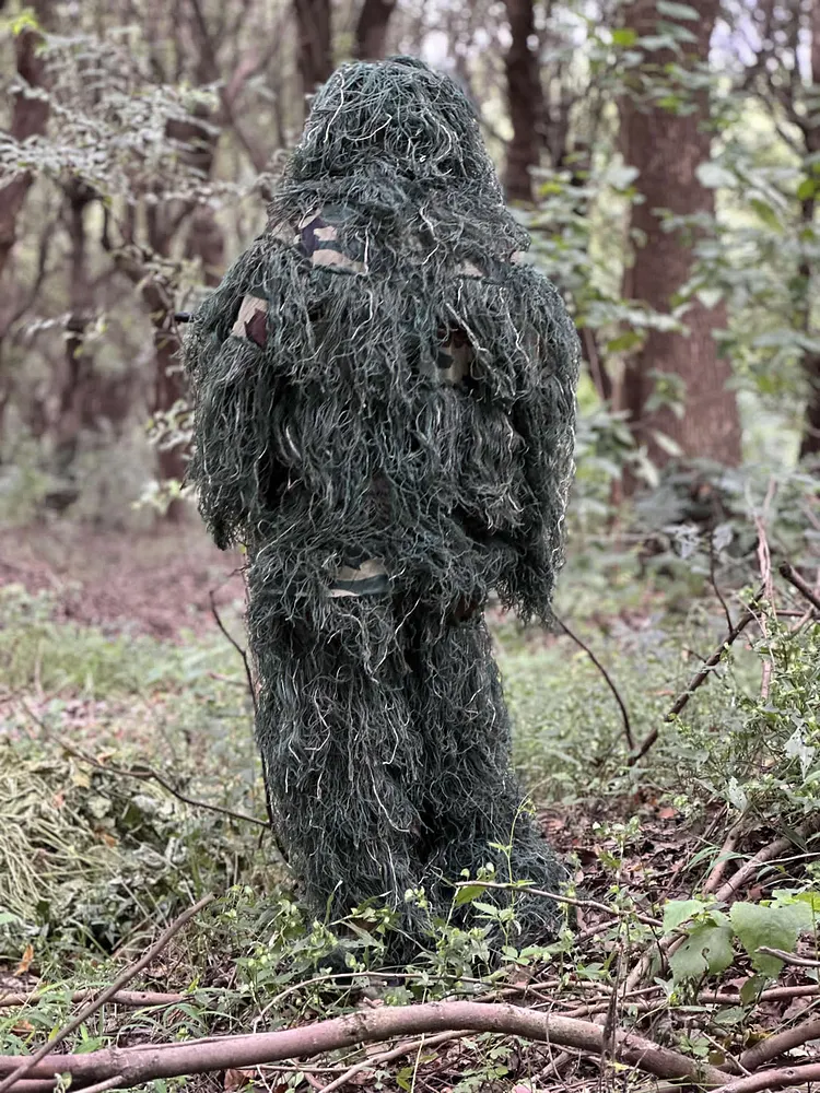 Sniper Ghillie Suit Woodland Camouflage Traning Clothing Hunting