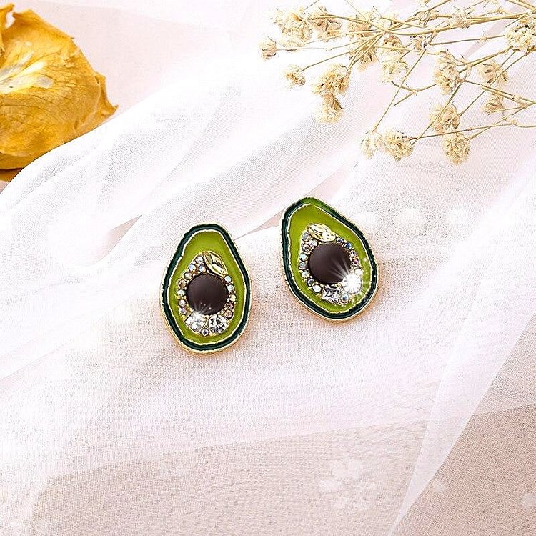 Green Avocado Earrings