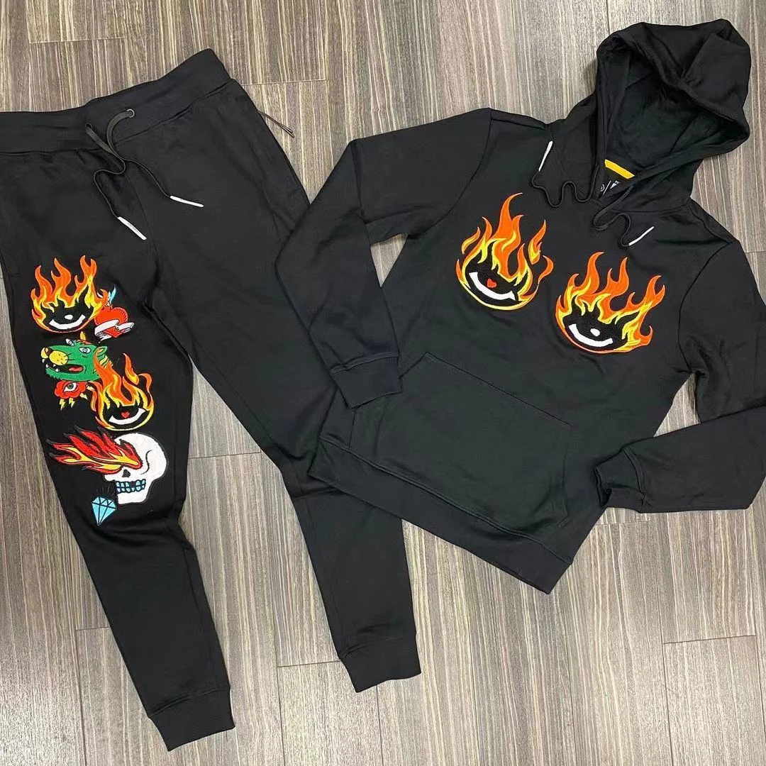 Burning flames casual street sports home hoodie