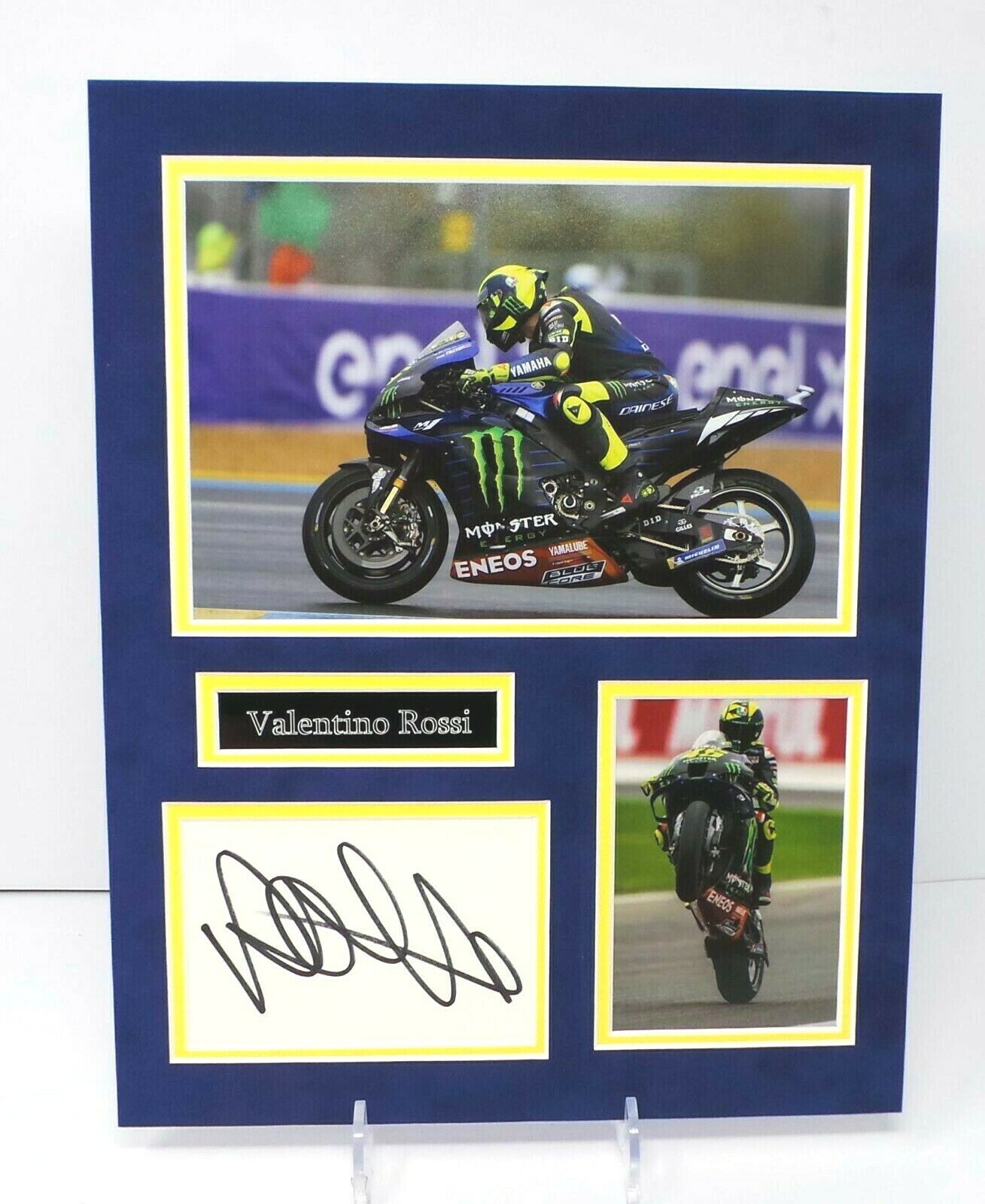 Valentino ROSSI Signed Mounted Photo Poster painting Display AFTAL RD COA MotoGP World Champion