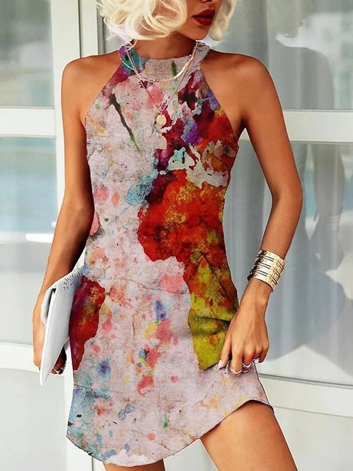 Casual Fashion Dress with Neck Pattern | EGEMISS