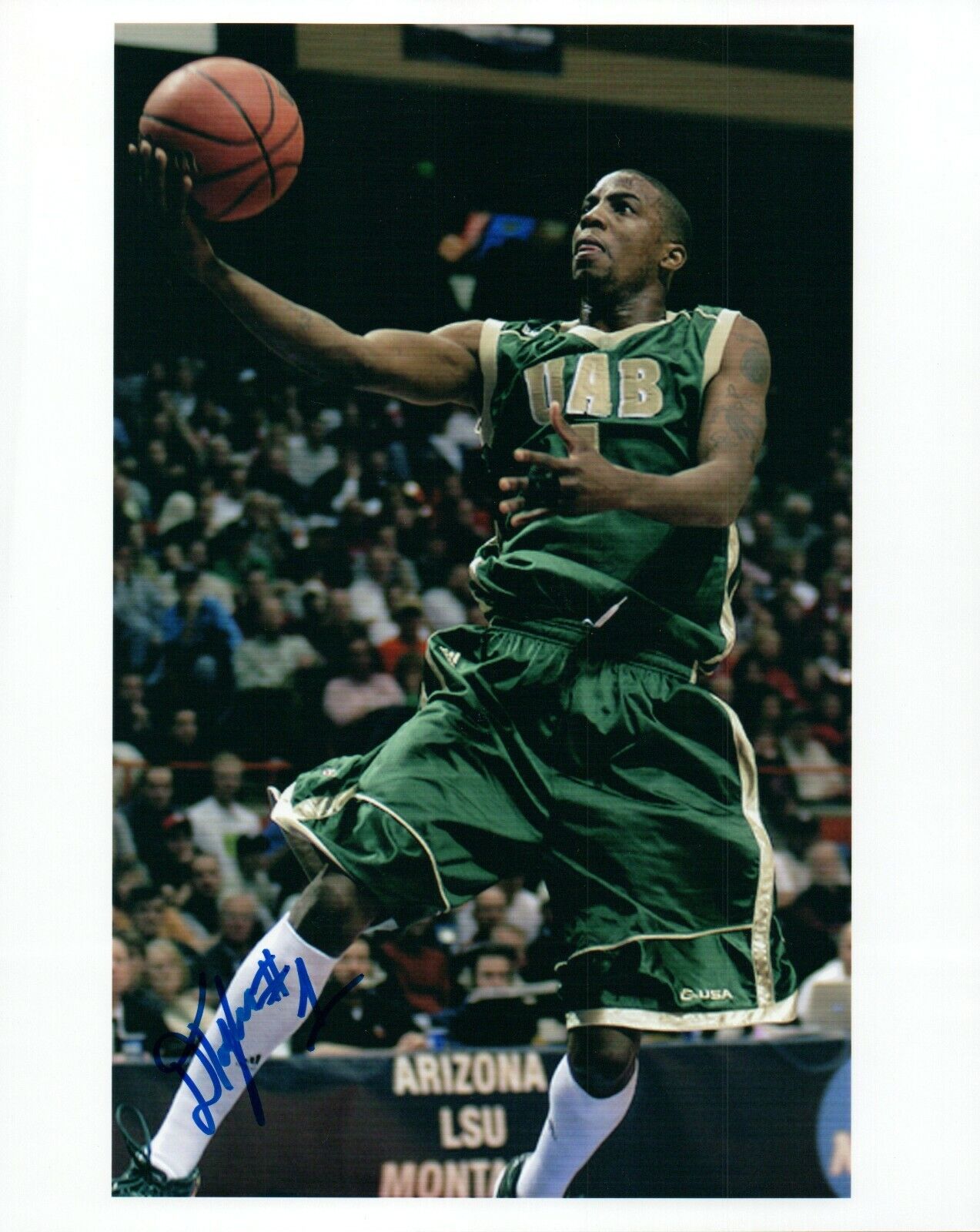 Donell Taylor NCAA College UAB Hand Signed Autograph 8x10 Photo Poster painting