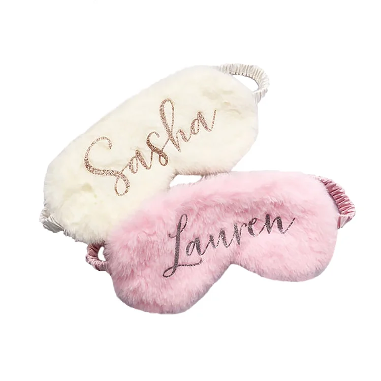 BlanketCute-Personalized Lovely Bedroom Satin Eye Mask with Your Name | 03