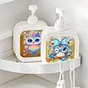 2 pi&egrave;ces de bouteille de pompe Owl Diamond Art, distributeur vide rechargeable avec pompe, distributeur liquide de vaisselle pour savon &agrave; mains, lotion et apr&egrave;s-shampoing id&eacute;al pour l&rsquo;&eacute;vier de la salle de bain, cuisine