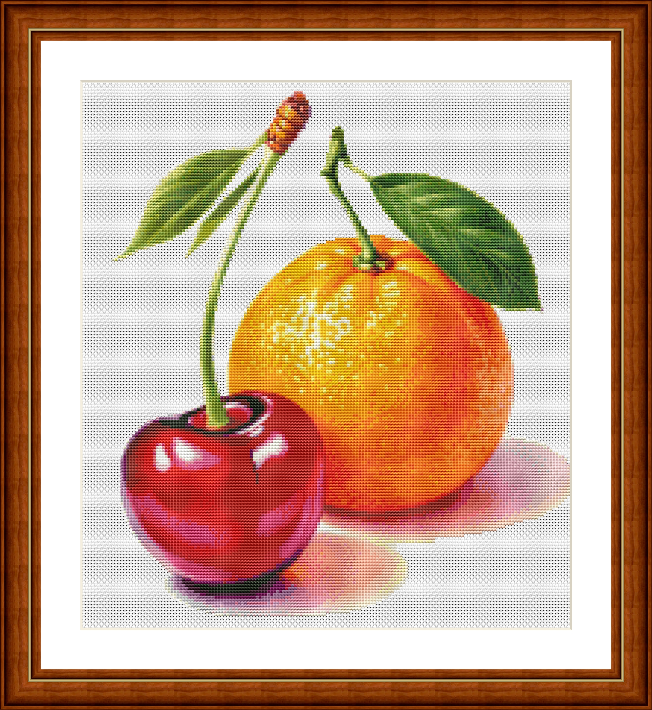 【CC3233- Food Series: Cherries and Oranges】 Painting Fairy Cross Stitch