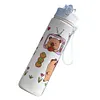800ml Capybara Cute Water Cup with Straw & Handle Travel Water Bottle for Sports
