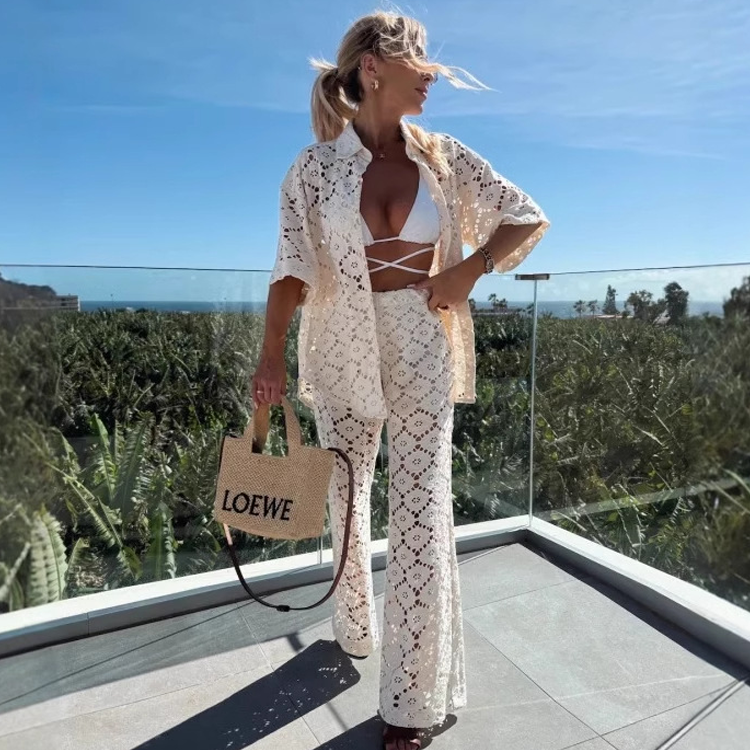 Lace Cutout Top and Pants