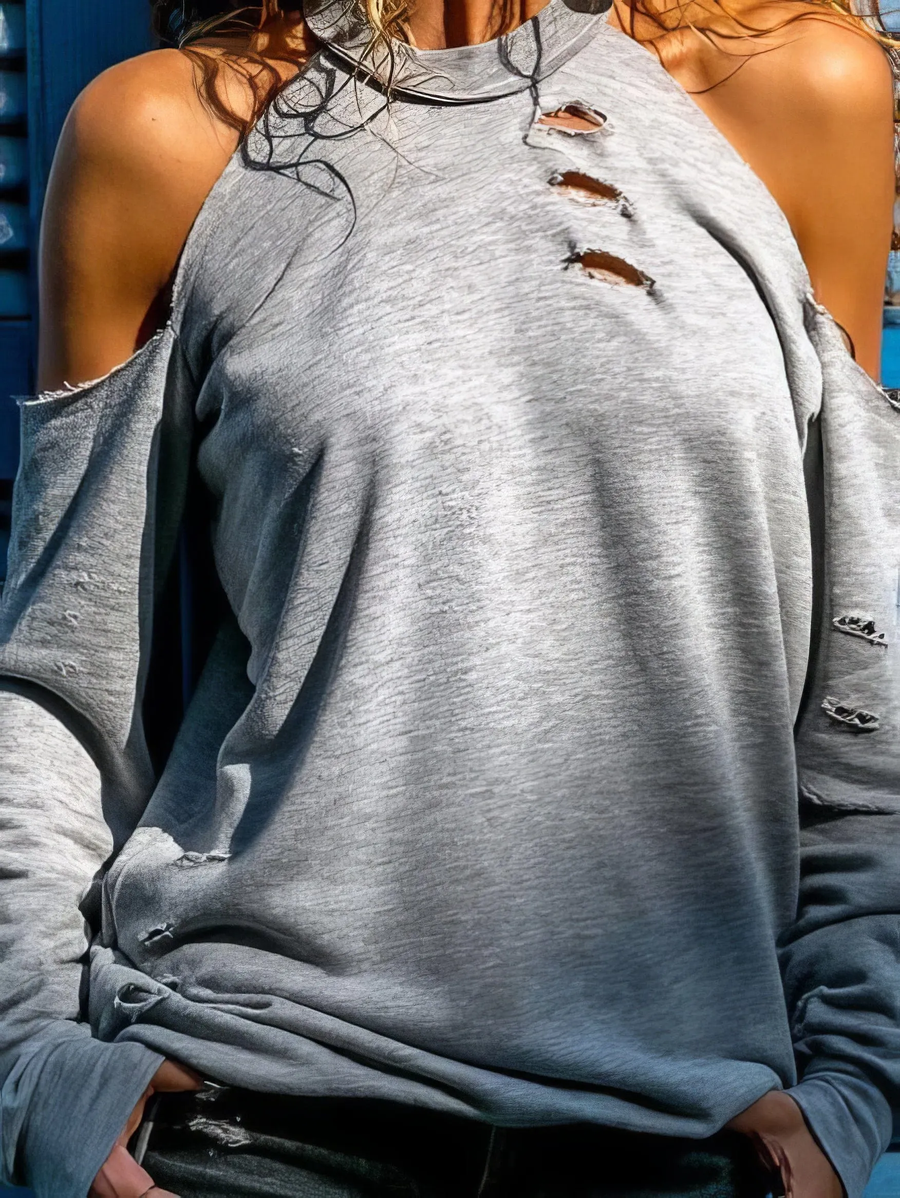 Stylish and Edgy Cold Shoulder Top