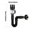 3In1 Bathroom Sink Drain Kit Flexible P-Trap Drain Pipe Replacement with Pop Up Stopper Expandable Flexible Downspout Pipe Anti Odor Filter Water Pipes