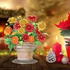 (US Only)2D Flat Flower Vase DIY Diamond Painting Tabletop Ornaments Kit for Home Office