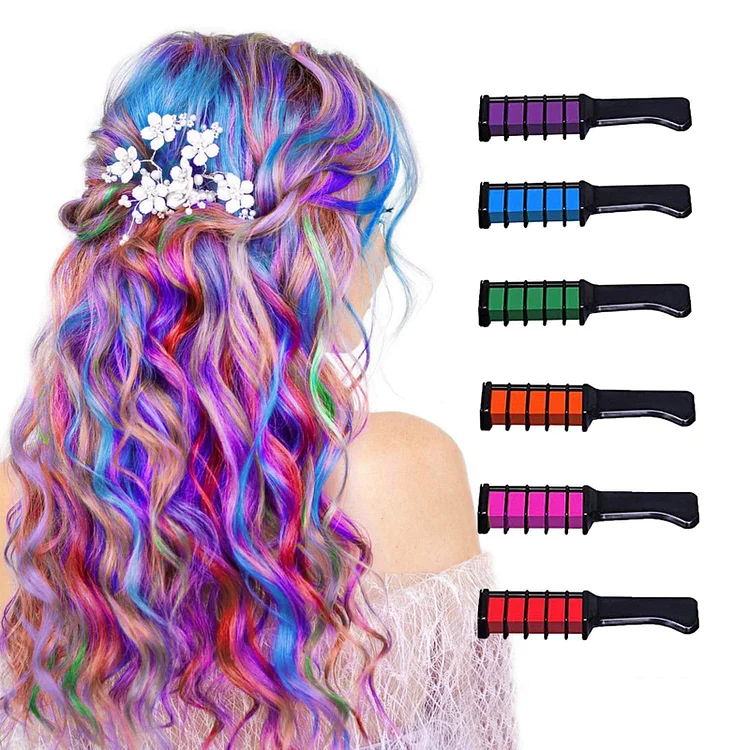 Chalk Comb Temporary Hair Color Dye for Girls Kids Washable Hair Chalk for Girls Toys for Birthday Party Cosplay DIY Christmas