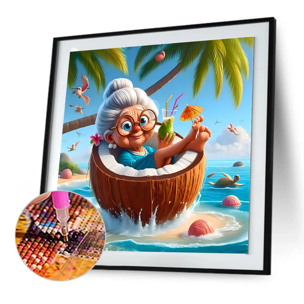 Diamond Painting - Full Round Drill - Grandma(Canvas|30*30cm)