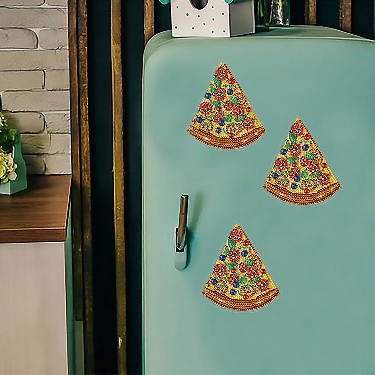 Diamond Painting Magnets Refrigerator Pizzeria Full Drill Fridge Magnets  Sticker