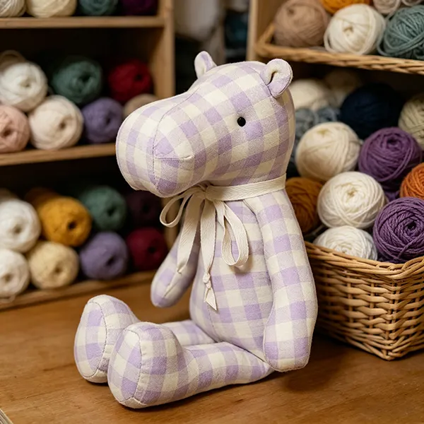Happy Snout Hippo hippopotamus soft plush toy Sewing Template &ndash; With Instructions