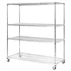 [US Local Warehouse] 5 Tier Wire Storage Rack with Wheels Garage Shelving Each Layer Support 250KG Shelving Units 70.87x59.76x23.98in for Warehouse Hospital Commercial Space