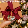 (US Local)6pcs Merry Christmas 2D Flat DIY Diamond Art Pendant Wall Door Decoration