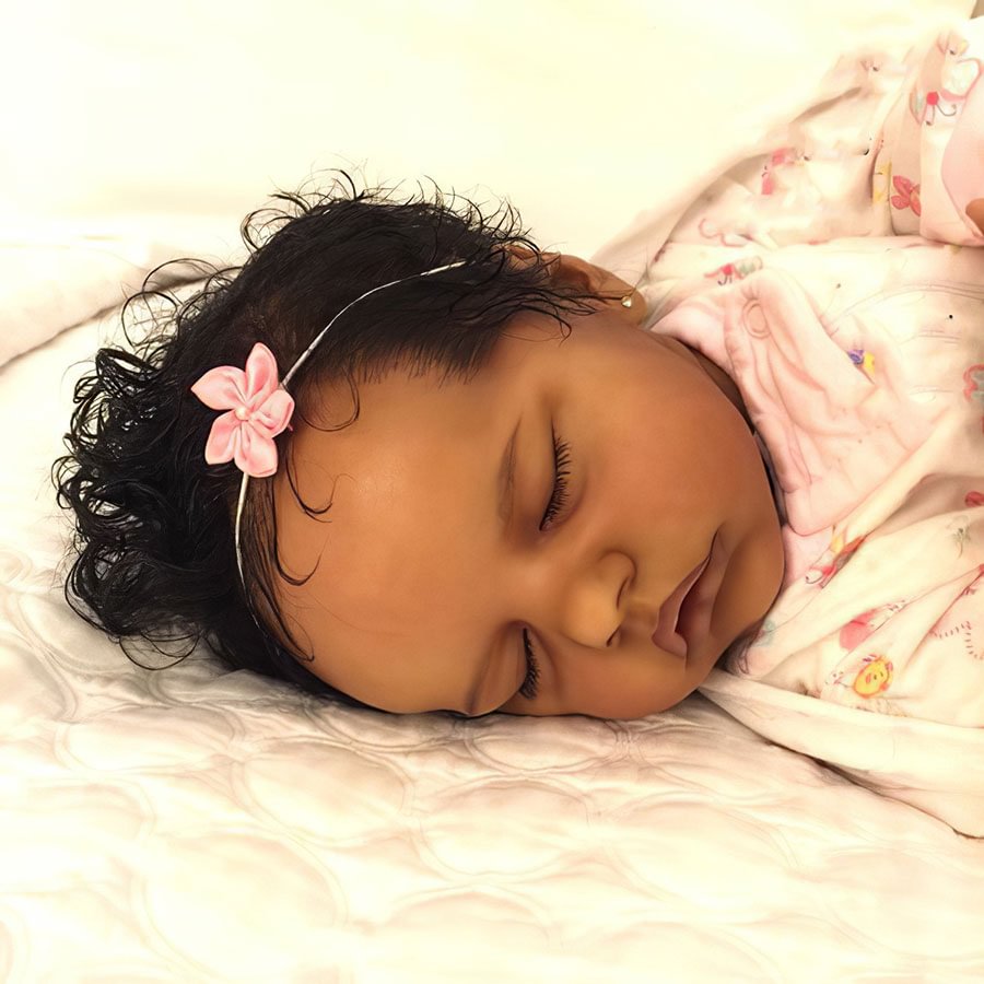 12'' Sleeping Dreams Reborn Lovely and Cute Afrcian American Girl Truly Baby Elizabeth