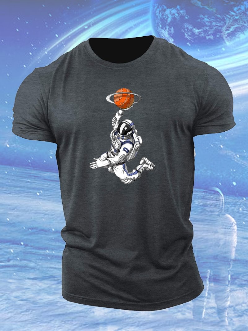 Astronaut Printed Men's Casual T-Shirt in  mildstyles