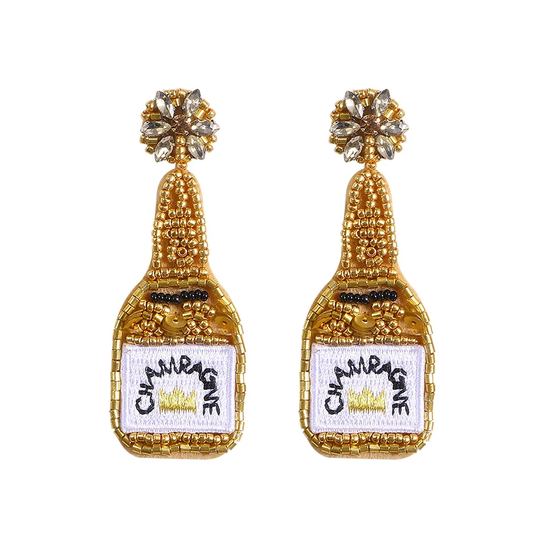 Dvacaman Bohemian Colourful Weave Beaded Flower Statement Drop Earrings Women Ethnic Handmade Seed Beads Dangle Earrings Jewelry